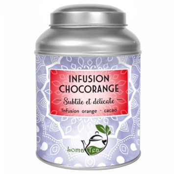 Caixa de metal lomatea de infusão de chocorange (100g)