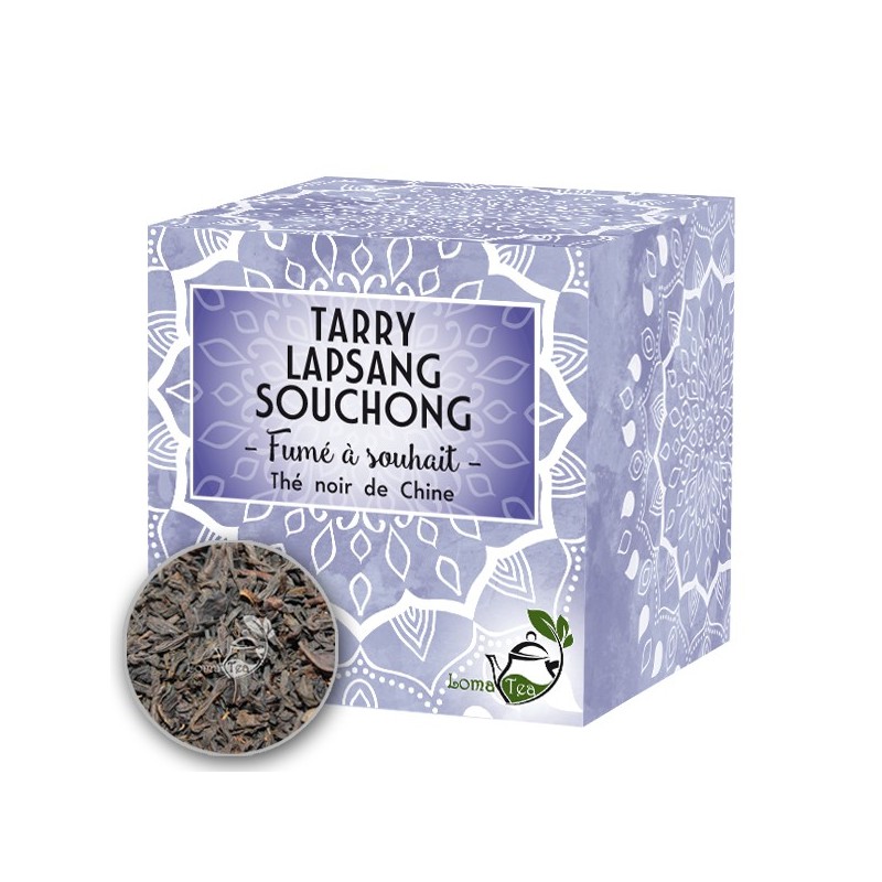 Thé noir Tarry Lapsang Souchong LOMATEA x 20 infusettes pyramides Thé noir Tarry Lapsang Souchong LOMATEA x 20 infusettes pyramides
