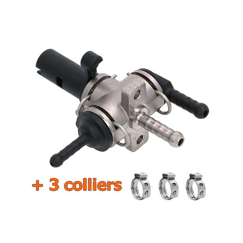 Robinet vanne 11025775 / 996530067768 SAECO + 3 colliers Oeticker 9.5 mm - M611