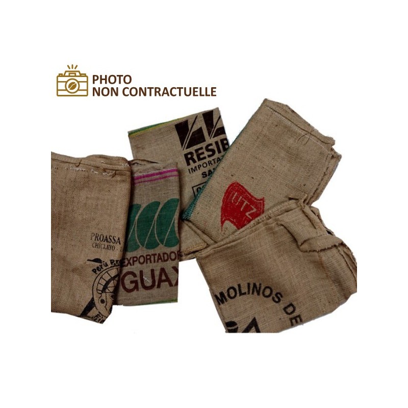 Lot de 5 sacs à café en toile de jute Lot de 5 sacs à café en toile de jute