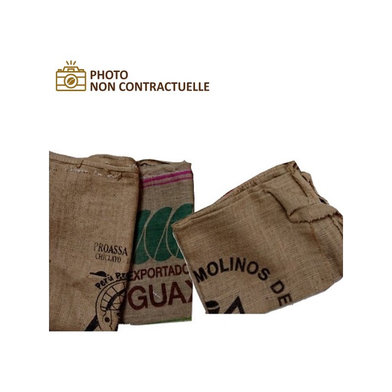 Lot de 3 sacs à café en toile de jute Lot de 3 sacs à café en toile de jute