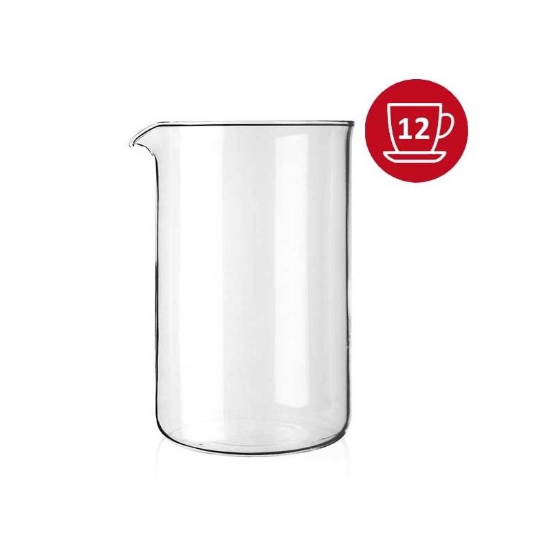 Verre de rechange pour cafetière à piston 12 Tasses - BODUM Verre de rechange pour cafetière à piston 12 Tasses - BODUM
