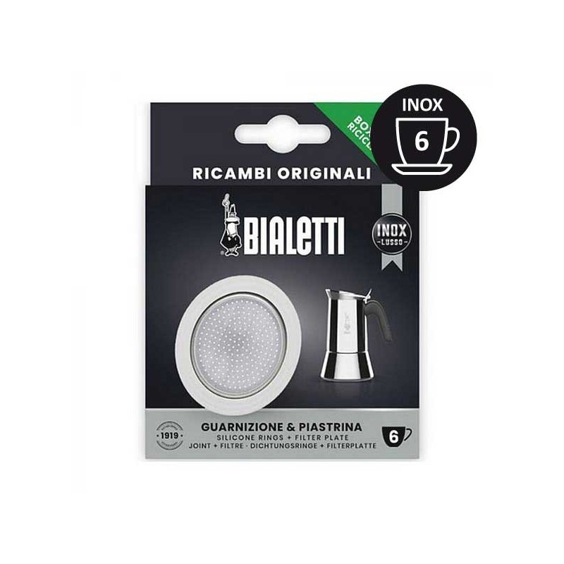 Set de 1 joint + 1 filtre cafetière INOX 6 Tasses - BIALETTI Set de 1 joint + 1 filtre cafetière INOX 6 Tasses - BIALETTI