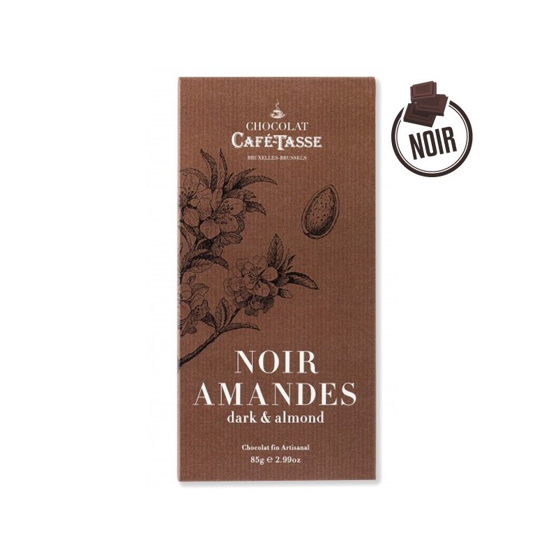 Dark chocolate tablet and cafe almonds 85g Dark chocolate tablet and cafe almonds 85g