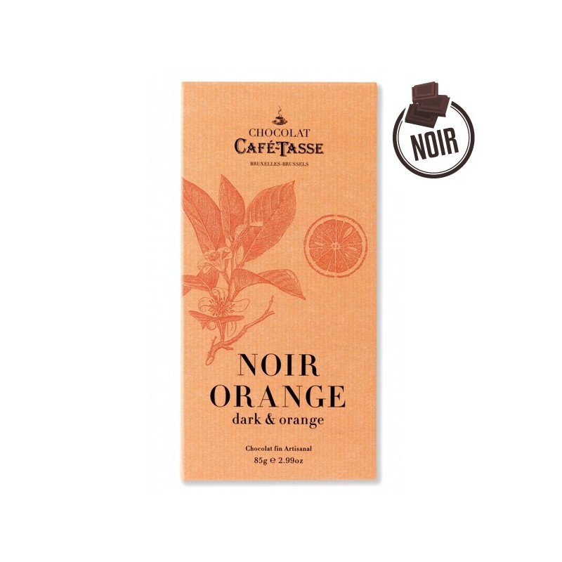Tablette Chocolat noir Orange CAFE-TASSE 85g Tablette Chocolat noir Orange CAFE-TASSE 85g