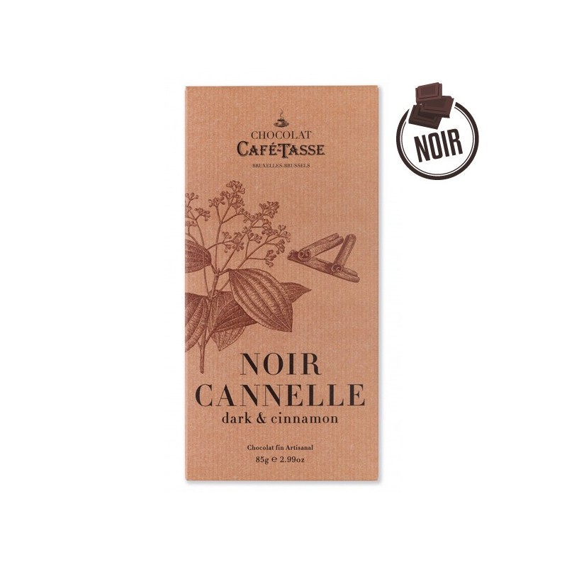 Dark chocolate tablet and cafe-tasse cinnamon 85g Dark chocolate tablet and cafe-tasse cinnamon 85g