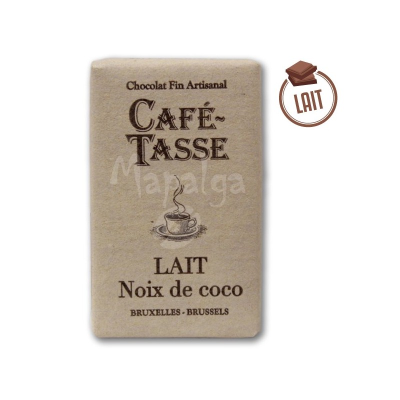 Tablette chocolat au lait Noix de coco 9g - CAFE TASSE Tablette chocolat au lait Noix de coco 9g - CAFE TASSE