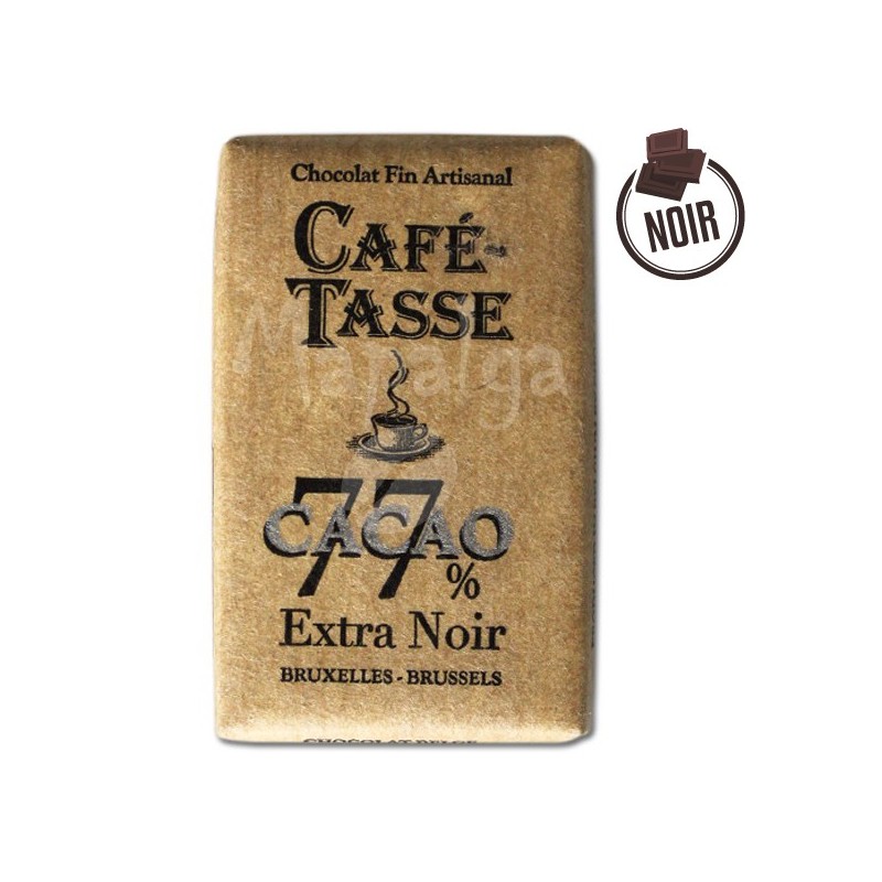Tablette chocolat extra noir 77% cacao 9 g - CAFE TASSE Tablette chocolat extra noir 77% cacao 9 g - CAFE TASSE