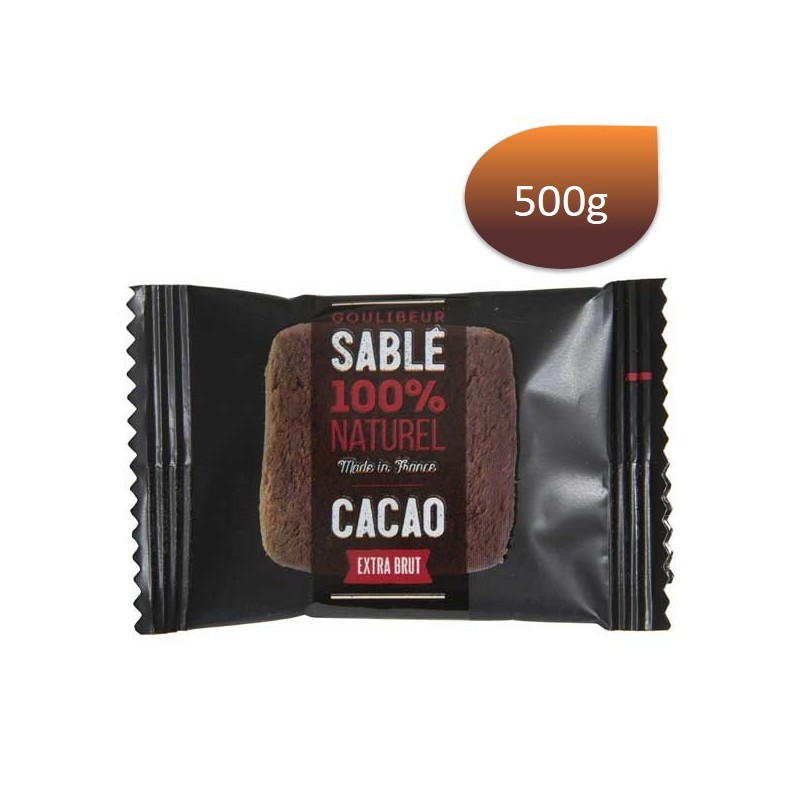 Extra raw cocoa shortbread - 500g - Goulibeur