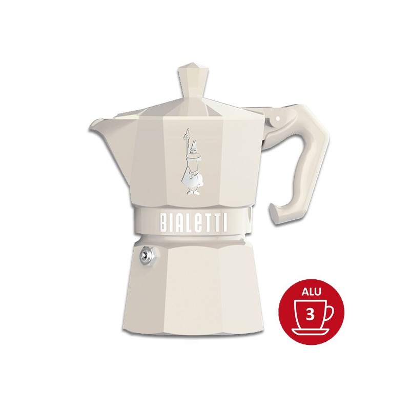 Cafetière italienne Moka Exclusive Crème 3 TASSES - BIALETTI Cafetière italienne Moka Exclusive Crème 3 TASSES - BIALETTI