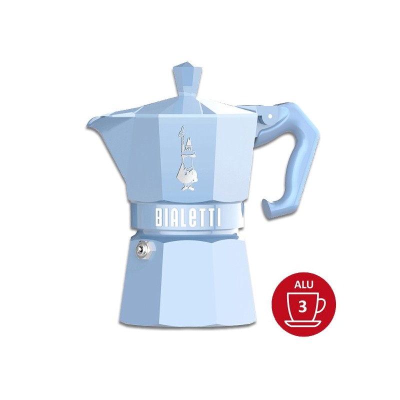 Cafetière italienne Moka exclusive Bleue 3 TASSES - BIALETTI Cafetière italienne Moka exclusive Bleue 3 TASSES - BIALETTI