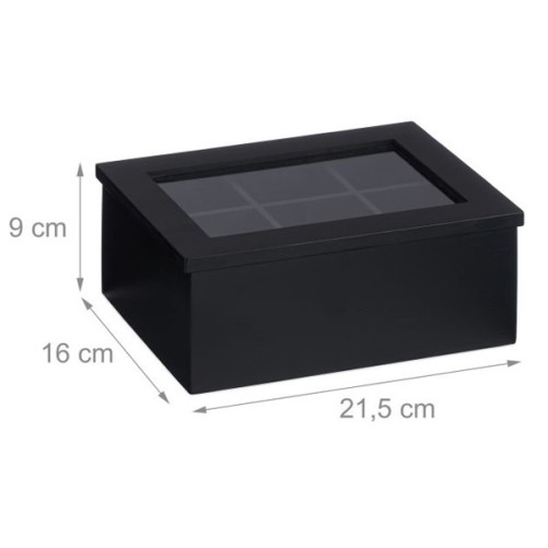 Black Tea Box 6 Compartamentos - RelaxDays