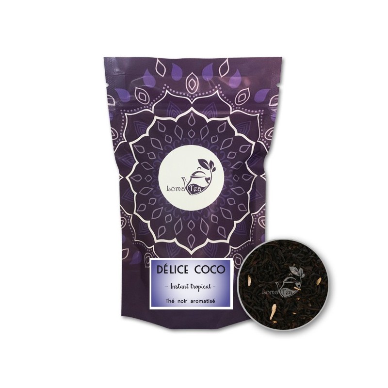 Thé noir DÉLICE COCO LOMATEA VRAC 100g Thé noir DÉLICE COCO LOMATEA VRAC 100g