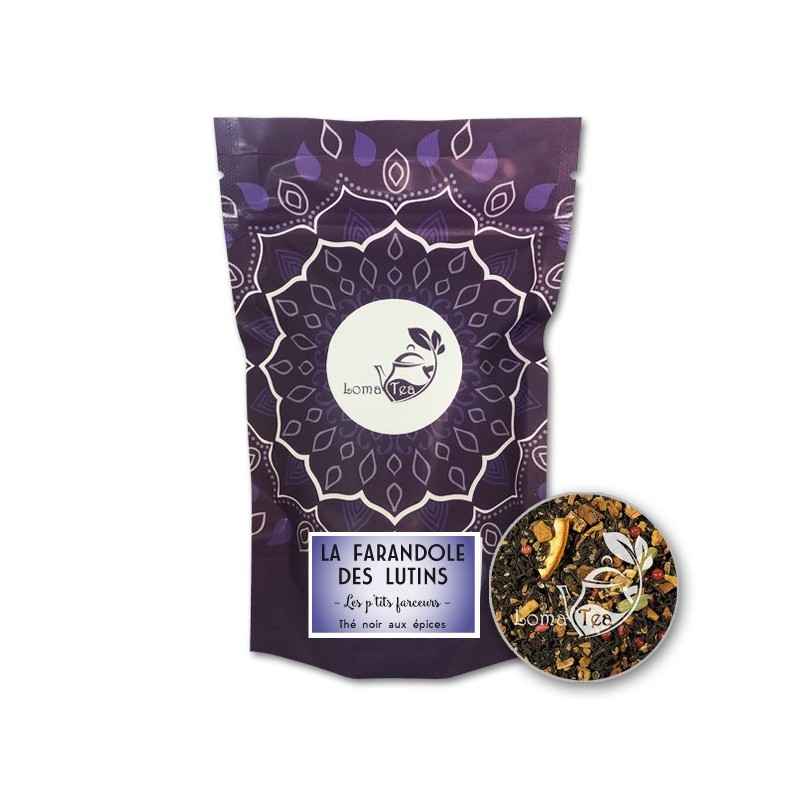 Thé noir FARANDOLE DES LUTINS LOMATEA VRAC 100g Thé noir FARANDOLE DES LUTINS LOMATEA VRAC 100g