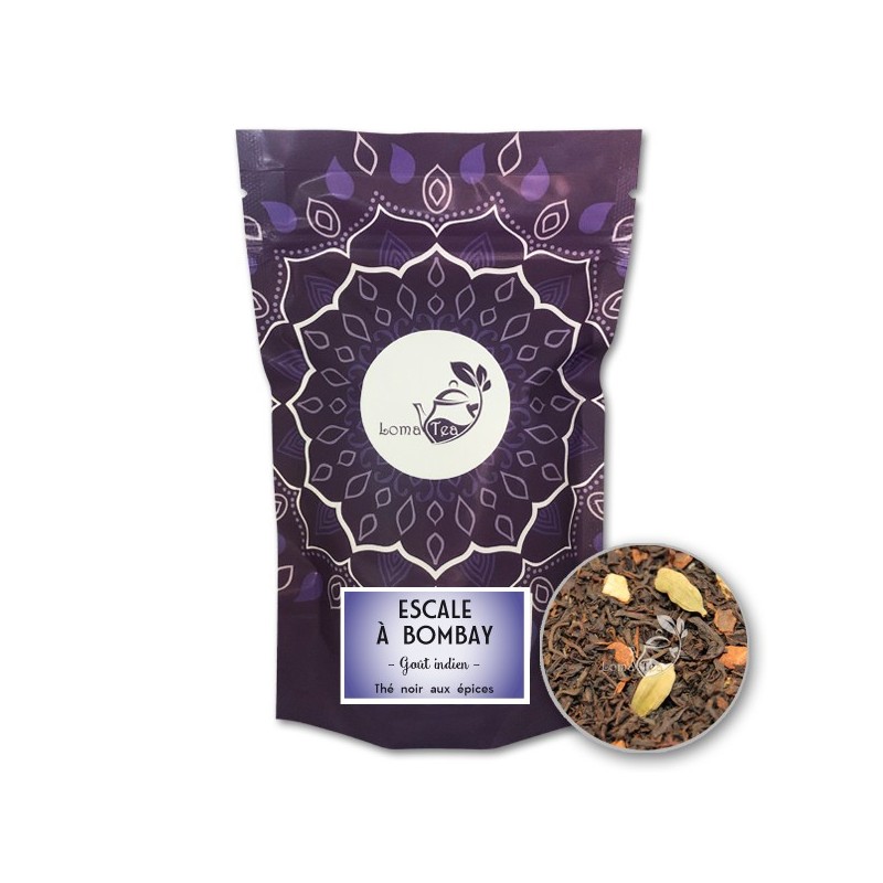 Thé noir ESCALE A BOMBAY- CHAI - LOMATEA VRAC 100g Thé noir ESCALE A BOMBAY- CHAI - LOMATEA VRAC 100g