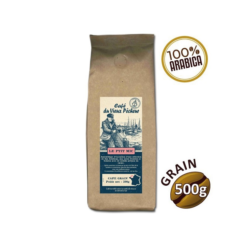 Café grain LE PTIT MIC 500g - CAFÉ DU VIEUX PÊCHEUR Café grain LE PTIT MIC 500g - CAFÉ DU VIEUX PÊCHEUR
