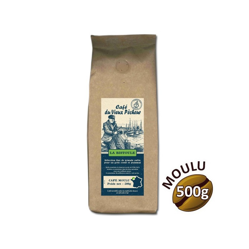 Café Moulu la Bistoule 500G - Café du Vieux Fisherman Café Moulu la Bistoule 500G - Café du Vieux Fisherman