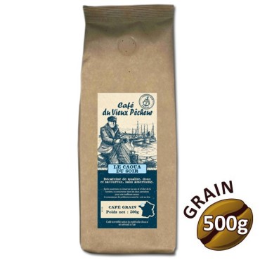 Recarra de grãos de café Le Caoua à noite 500G - Café du Vieux Fisherman