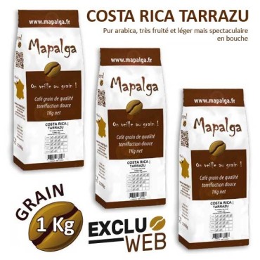 Pack x 3 Café grain COSTA RICA LOS SANTOS TARRAZU - 1 kg - MAPALGA