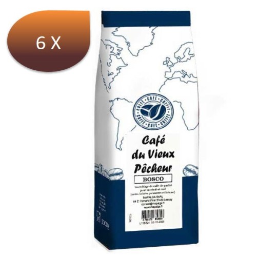 Café en grain BOSCO 6 x 1kg - CAFÉ DU VIEUX PÊCHEUR