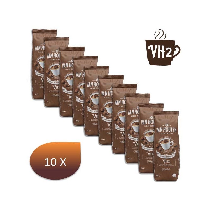 Pack x 10 Boisson chocolat Dream Choco Drink VH2 34% cacao - 1 Kg - VAN HOUTEN Pack x 10 Boisson chocolat Dream Choco Drink VH2 34% cacao - 1 Kg - VAN HOUTEN