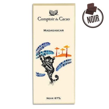 Comprimido de chocolate preto madagascar 67% - 80g - Le Comptoir du cocoa