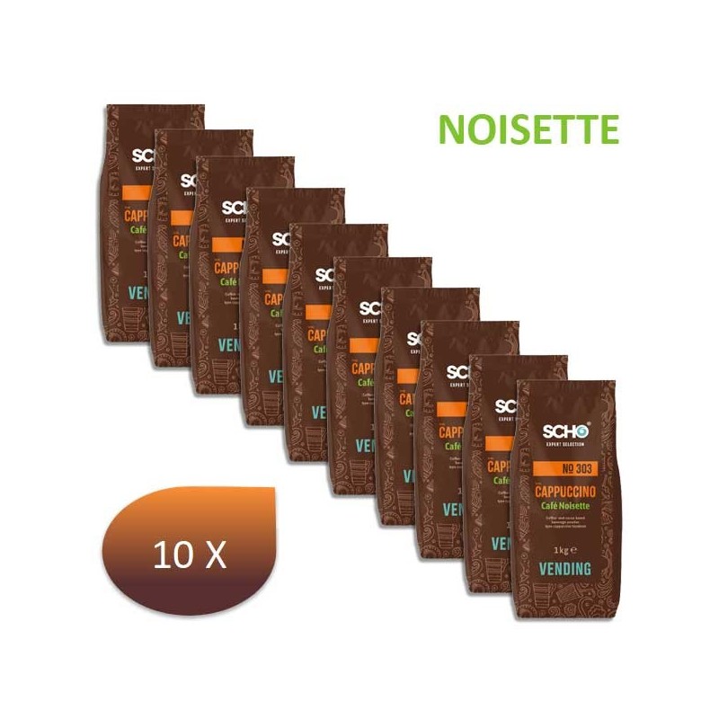 Pack x10 Chocolat café NOISETTE N°303 SCHO 1kg Pack x10 Chocolat café NOISETTE N°303 SCHO 1kg