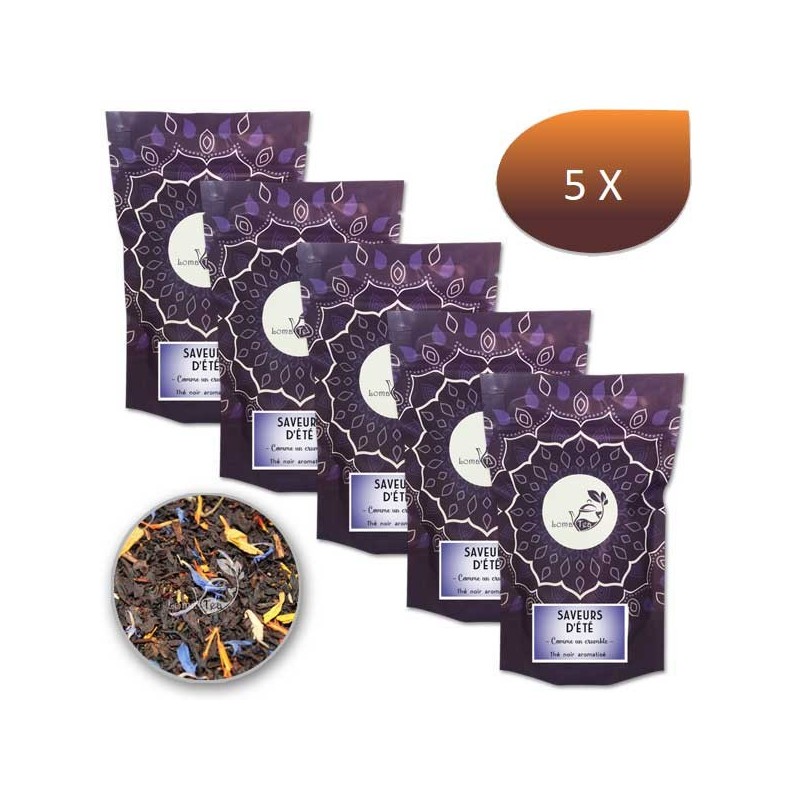 Pack x 5 Thé noir SAVEURS D'ÉTÉ LOMATEA VRAC 100g Pack x 5 Thé noir SAVEURS D'ÉTÉ LOMATEA VRAC 100g
