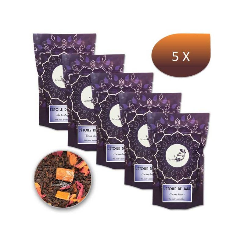 Pack x 5 Thé noir L'ÉTOILE DE JADE LOMATEA VRAC 100g Pack x 5 Thé noir L'ÉTOILE DE JADE LOMATEA VRAC 100g
