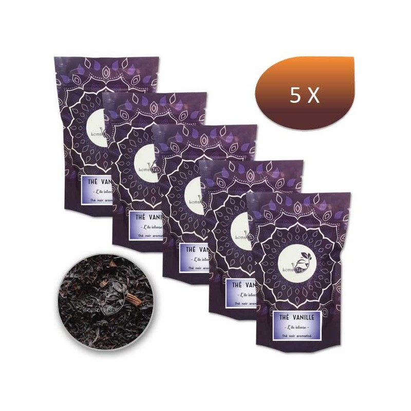 Pack x 5 Thé noir VANILLE LOMATEA VRAC 100g Pack x 5 Thé noir VANILLE LOMATEA VRAC 100g