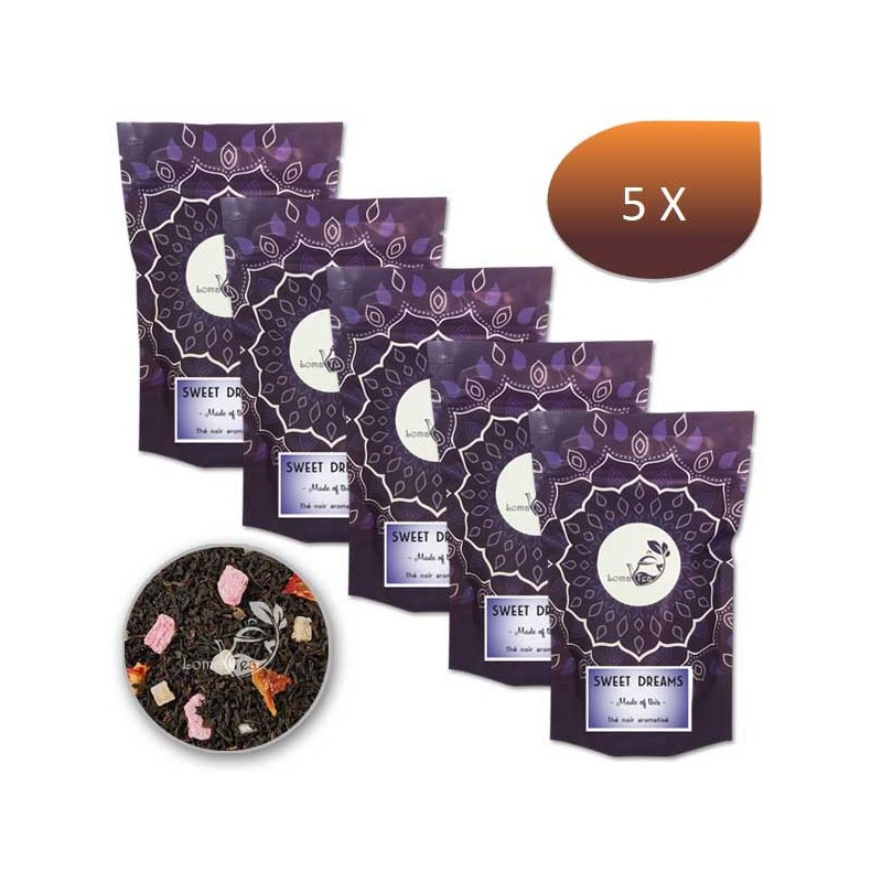 Pack x 5 Thé noir SWEET DREAMS LOMATEA VRAC 100g Pack x 5 Thé noir SWEET DREAMS LOMATEA VRAC 100g