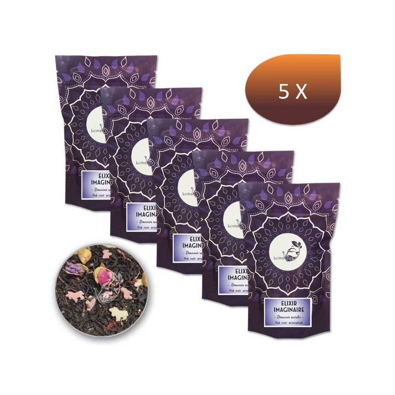 Pack x 5 Thé noir ELIXIR IMAGINAIRE LOMATEA VRAC 100g Pack x 5 Thé noir ELIXIR IMAGINAIRE LOMATEA VRAC 100g