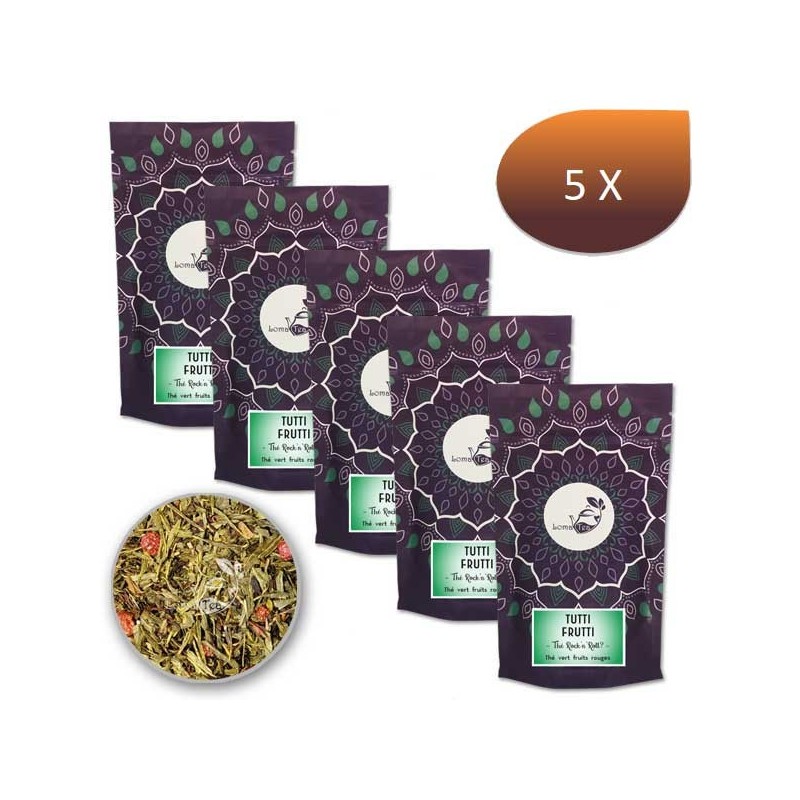 Pack x 5 Thé vert TUTTI FRUTTI LOMATEA VRAC 100g