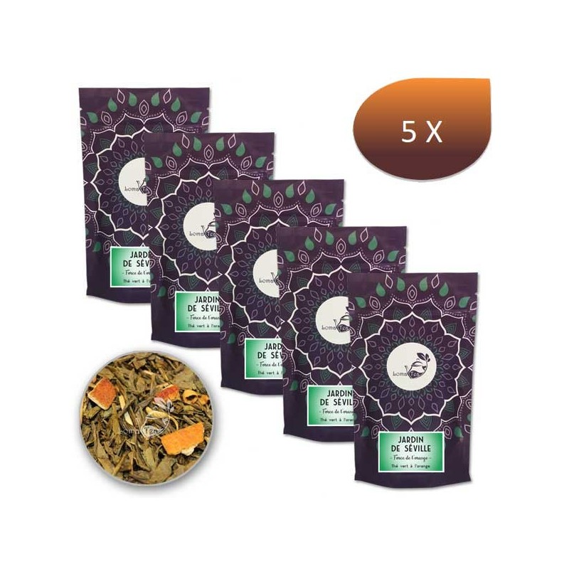 Pack x 5 Thé vert JARDIN DE SÉVILLE LOMATEA VRAC 100g Pack x 5 Thé vert JARDIN DE SÉVILLE LOMATEA VRAC 100g