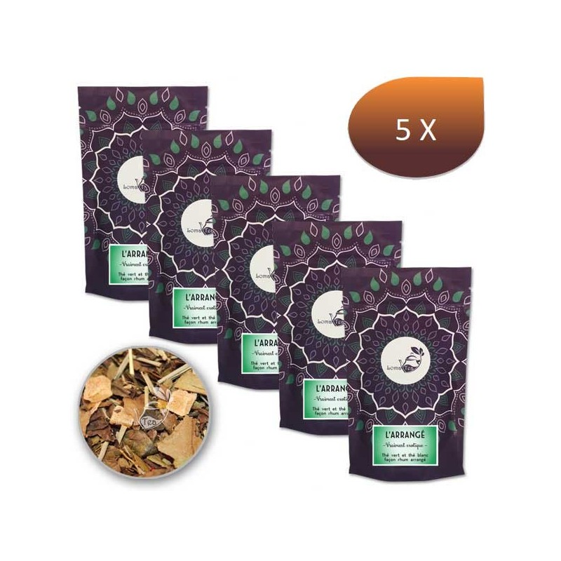 Pack x 5 grüner Tee Die Lomata Bulk 100g arrangiert Pack x 5 grüner Tee Die Lomata Bulk 100g arrangiert