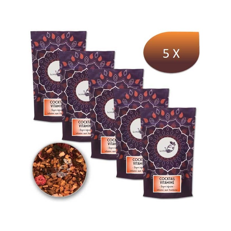 Pack x 5 Infusion COCKTAIL VITAMINÉ LOMATEA VRAC 100g Pack x 5 Infusion COCKTAIL VITAMINÉ LOMATEA VRAC 100g