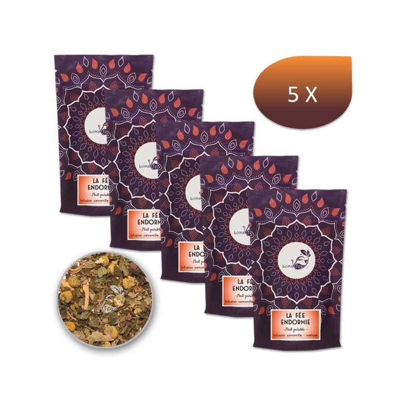 Pack x 5 Infusion LA FÉE ENDORMIE LOMATEA VRAC 70g Pack x 5 Infusion LA FÉE ENDORMIE LOMATEA VRAC 70g