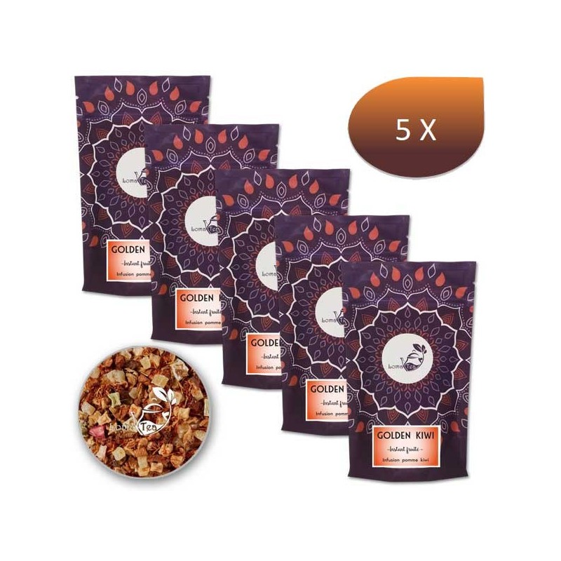 Pack x 5 Infusion GOLDEN KIWI LOMATEA VRAC 100g Pack x 5 Infusion GOLDEN KIWI LOMATEA VRAC 100g