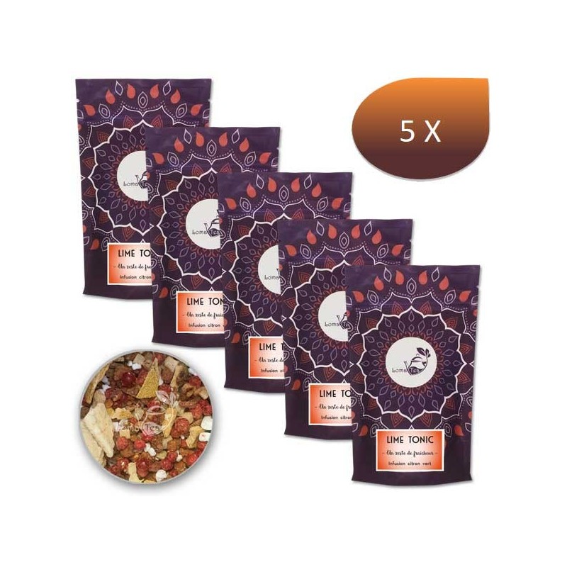 Pack x 5 Infusion LIME TONIC LOMATEA VRAC 100g Pack x 5 Infusion LIME TONIC LOMATEA VRAC 100g