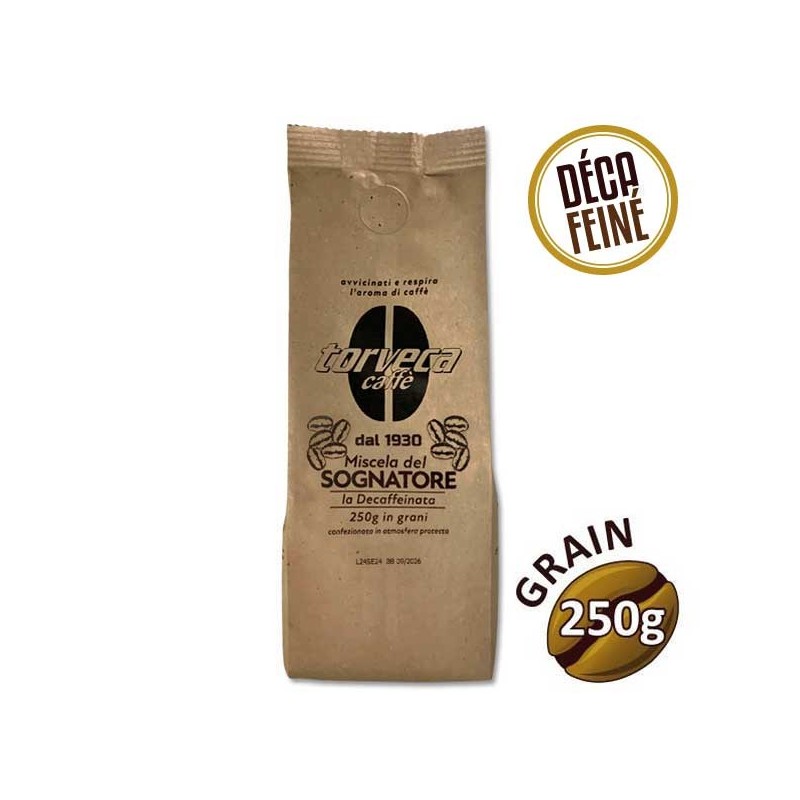 Café grain décaféiné SOGNATORE - 250g - TORVECA Café grain décaféiné SOGNATORE - 250g - TORVECA