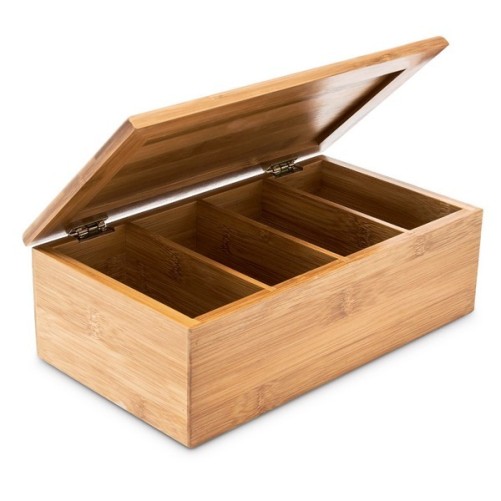 Bamboo tea box 4 compartments