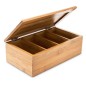 Bamboo tea box 4 large compartments Bamboo tea box 4 large compartments