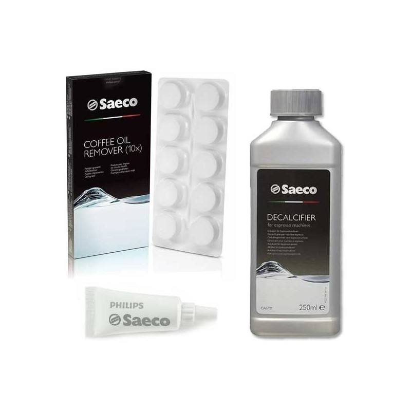 Kit entretien SAECO ( 1 détartrant 250 ml+ 10 tablettes dégraissage + 1 tube de graisse)