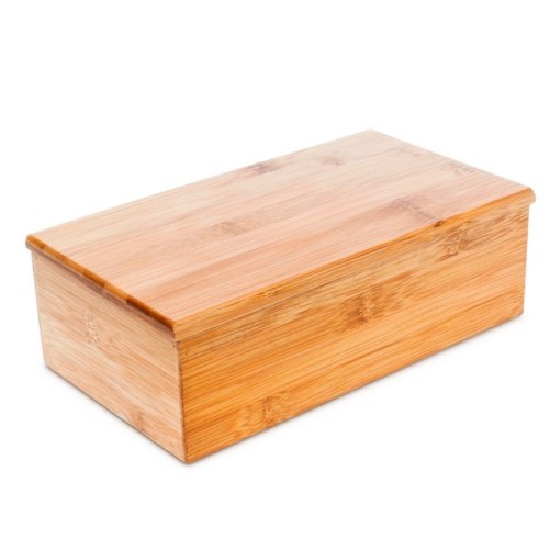 Bamboo tea box 4 large compartments