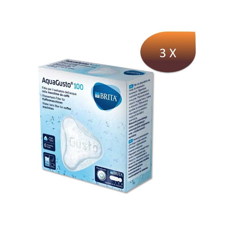 Lot de 3 Filtres Universels Brita Aqua Gusto 100 litres 1018872 Lot de 3 Filtres Universels Brita Aqua Gusto 100 litres 1018872