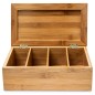 Bamboo tea box 4 large compartments Bamboo tea box 4 large compartments