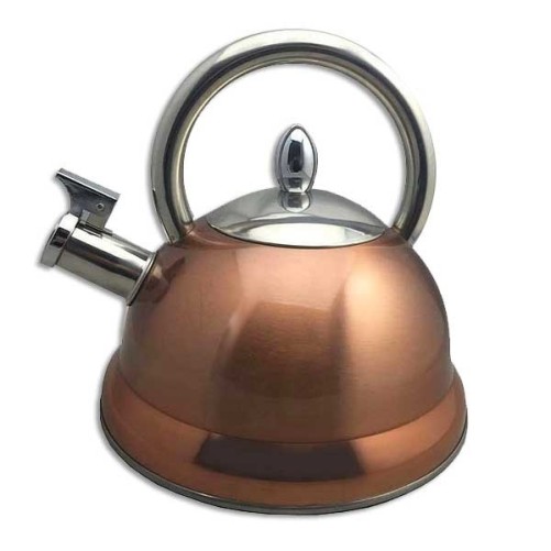 Bouilloire à sifflet Acier Inoxydable Coloris Cuivré 3L - BAUMALU