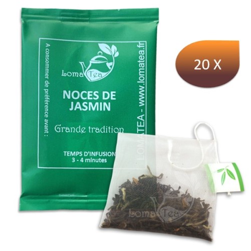 Thé vert NOCES DE JASMIN LOMATEA infusette individuelle