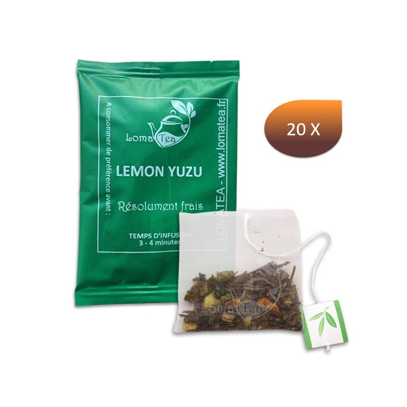 Thé Vert LEMON YUZU LOMATEA x20 infusettes individuelles Thé Vert LEMON YUZU LOMATEA x20 infusettes individuelles