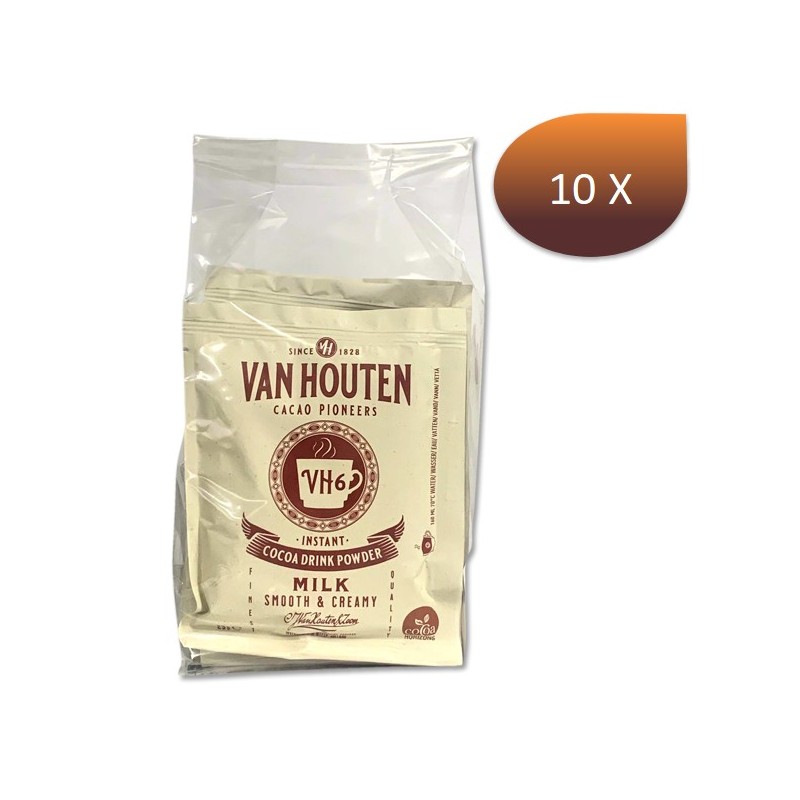 Chocolat chaud en dosette individuelle VH6 x 10 sachets 23g - VAN HOUTEN Chocolat chaud en dosette individuelle VH6 x 10 sachets 23g - VAN HOUTEN